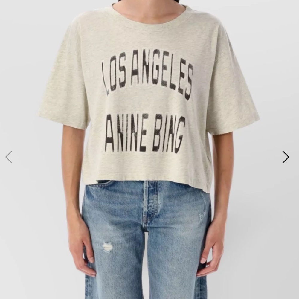 ANINE BING Johnny Cropped Tee - Picture 2 of 5